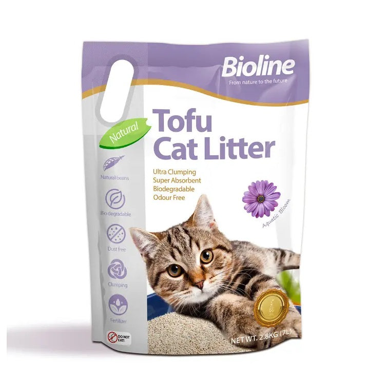 BIOLINE Tofu Cat Litter 7L - Aquatic Bloom Fragrance