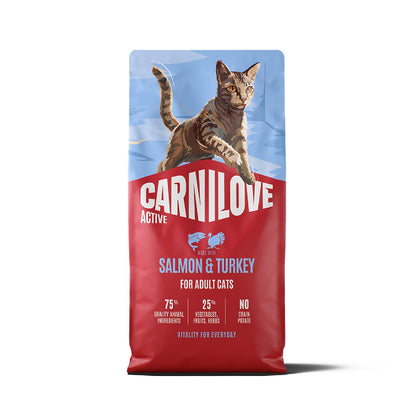 CARNILOVE Active Salmon & Turkey for Adult All Breeds Dry Cat Food