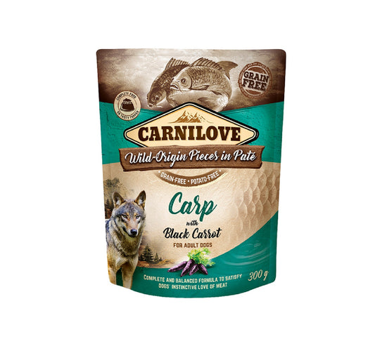 CARNILOVE Carp with Black Carrot for Adult Dogs (Wet Food Pouches) - 300g