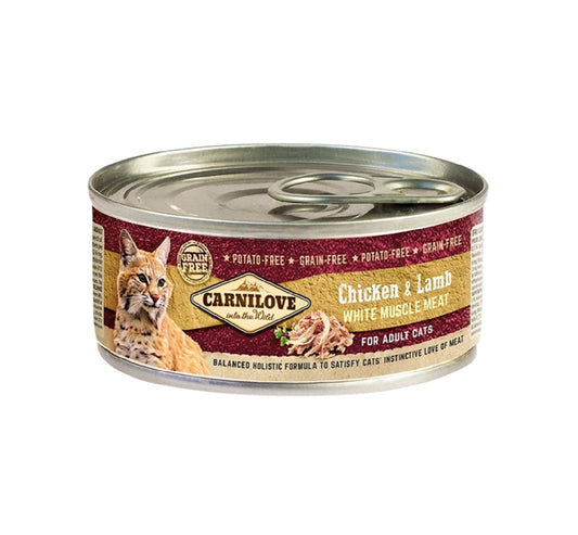 CARNILOVE Chicken & Lamb for Adult Cats (Wet Food Cans) - 100g