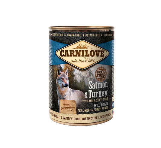 CARNILOVE Salmon & Turkey for Adult Dogs (Wet Food Cans) - 400g