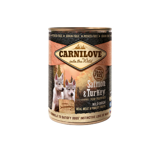 CARNILOVE Salmon & Turkey for Puppies (Wet Food Cans) - 400g