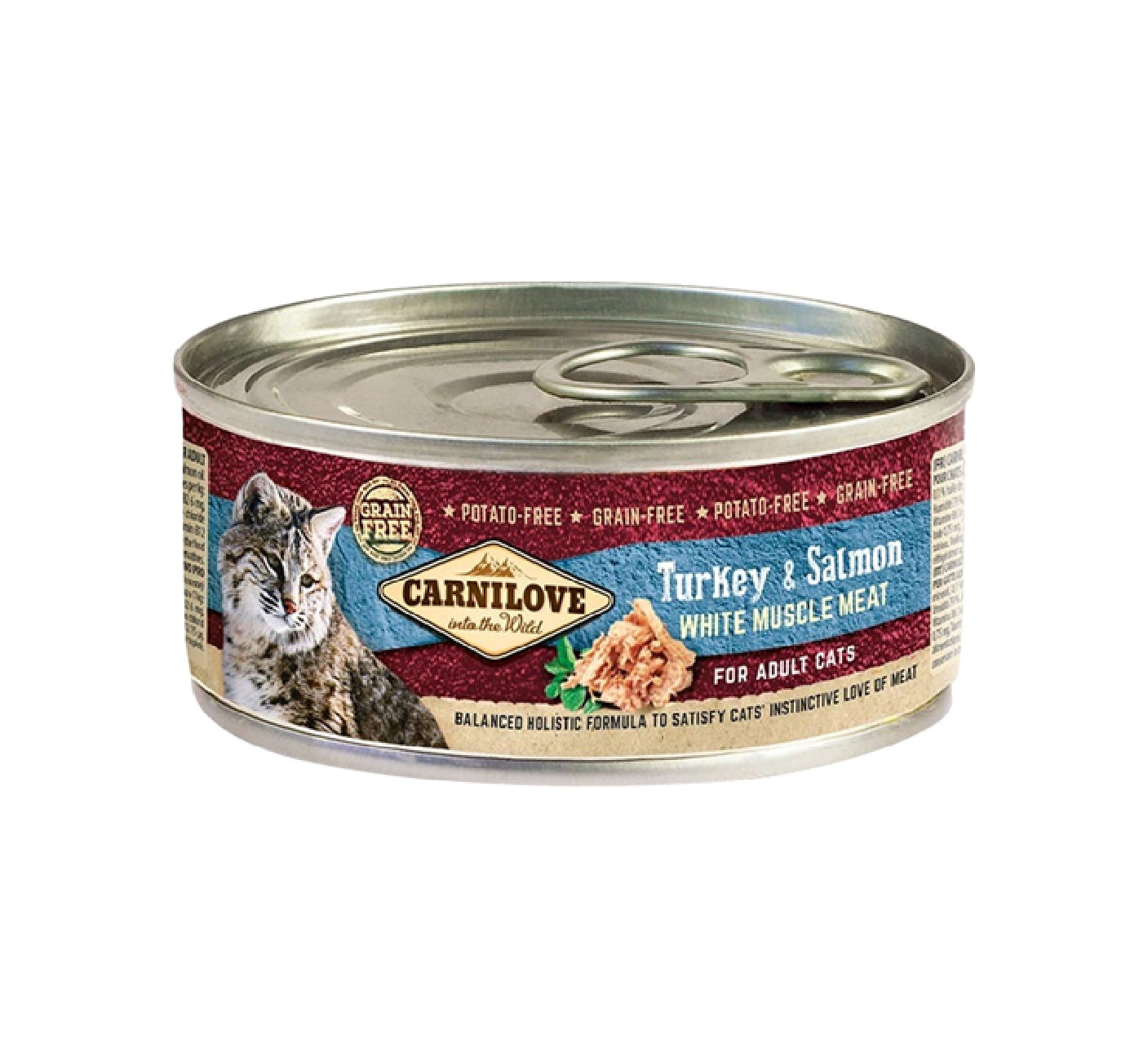 CARNILOVE Turkey & Salmon for Adult Cats (Wet Food Cans) - 100g