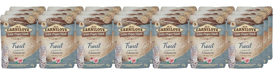 CARNILOVE Trout enriched with Echinacea for Adult Cats (Wet Food Pouches) - 85g x 24pcs