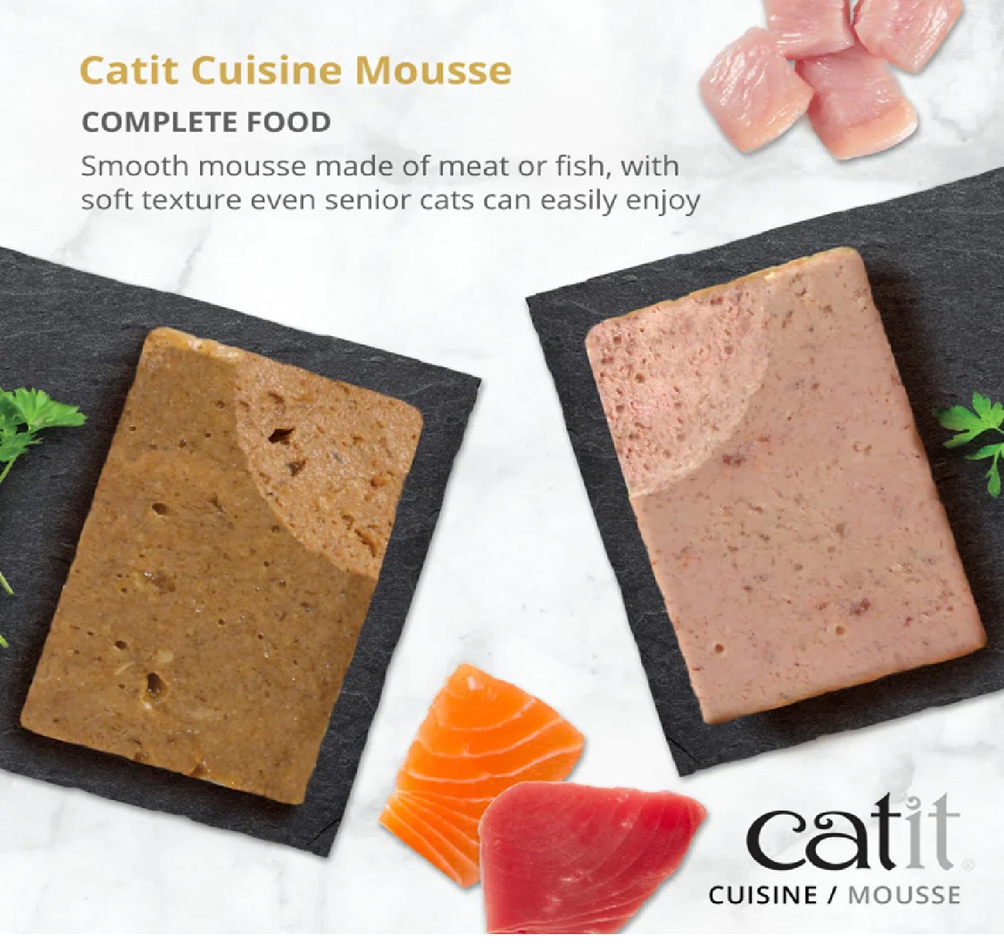 CATIT Cuisine Ocean Fish Mousse with Tuna & Salmon 90g tetrapack