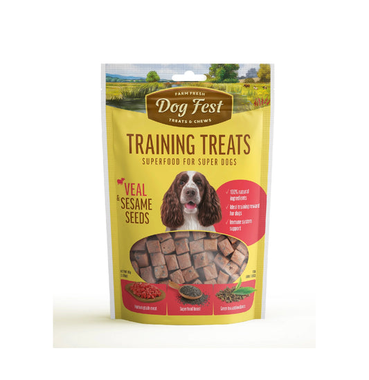 DOG FEST Training Treats - Veal and Sesame Seeds - 90grams