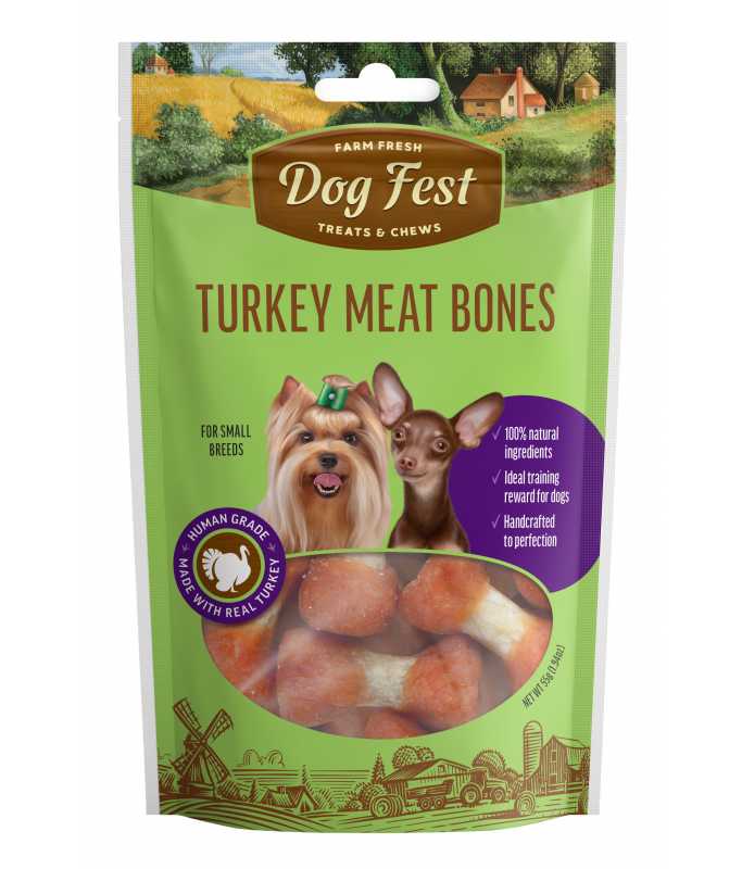 DOG FEST Turkey Meat Bones