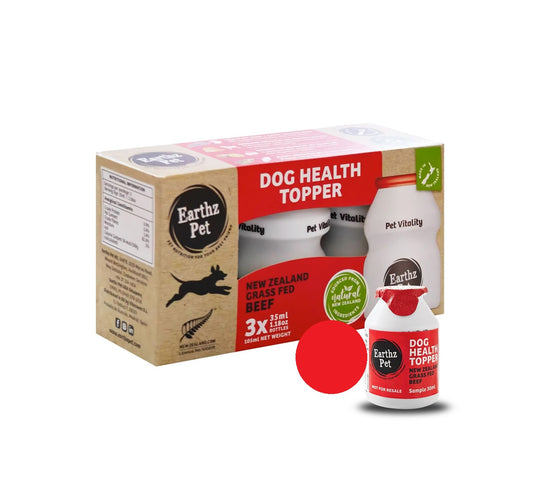 EARTHZ PET New Zealand Beef Health Topper for Dogs - 3 x 35mL