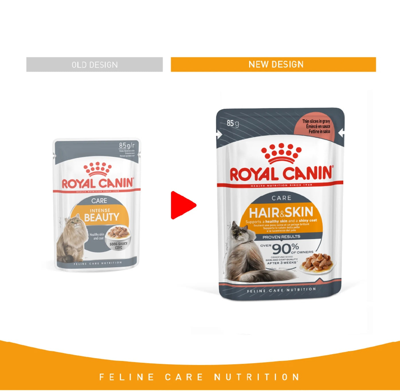 Feline Care Nutrition Hair & Skin Gravy (Wet Food - Pouches) 12 x 85 g