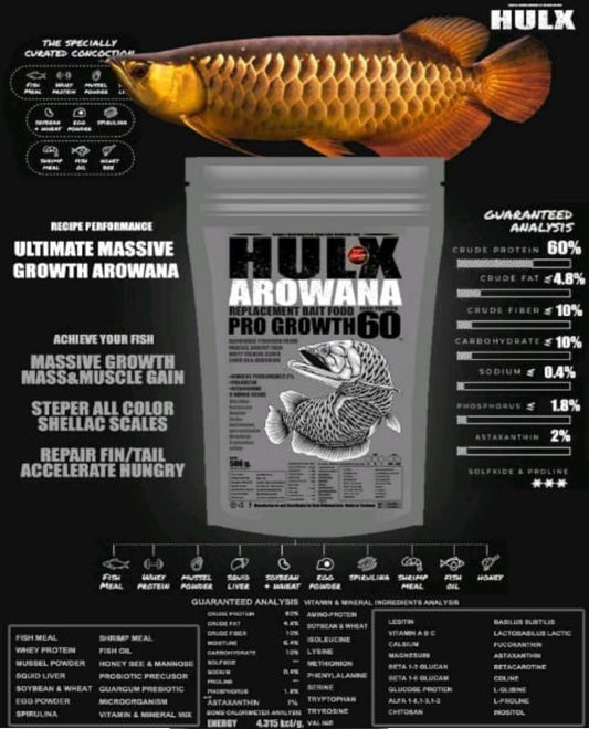 HULX AROWANA Pro Growth 60 - 500grams