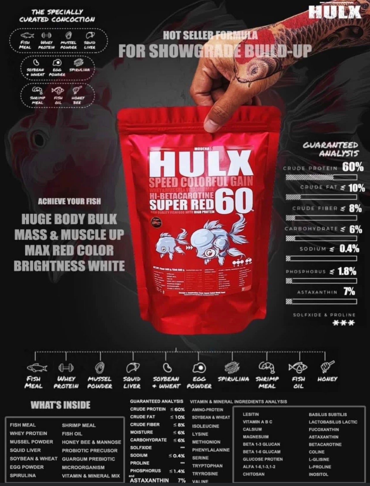 HULX GOLDFISH Super Red - 100g