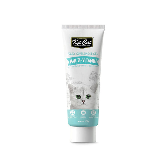 KIT CAT Daily Nutritional Supplement Gel For Cats & Kittens – Multi-Vitamin (120g)