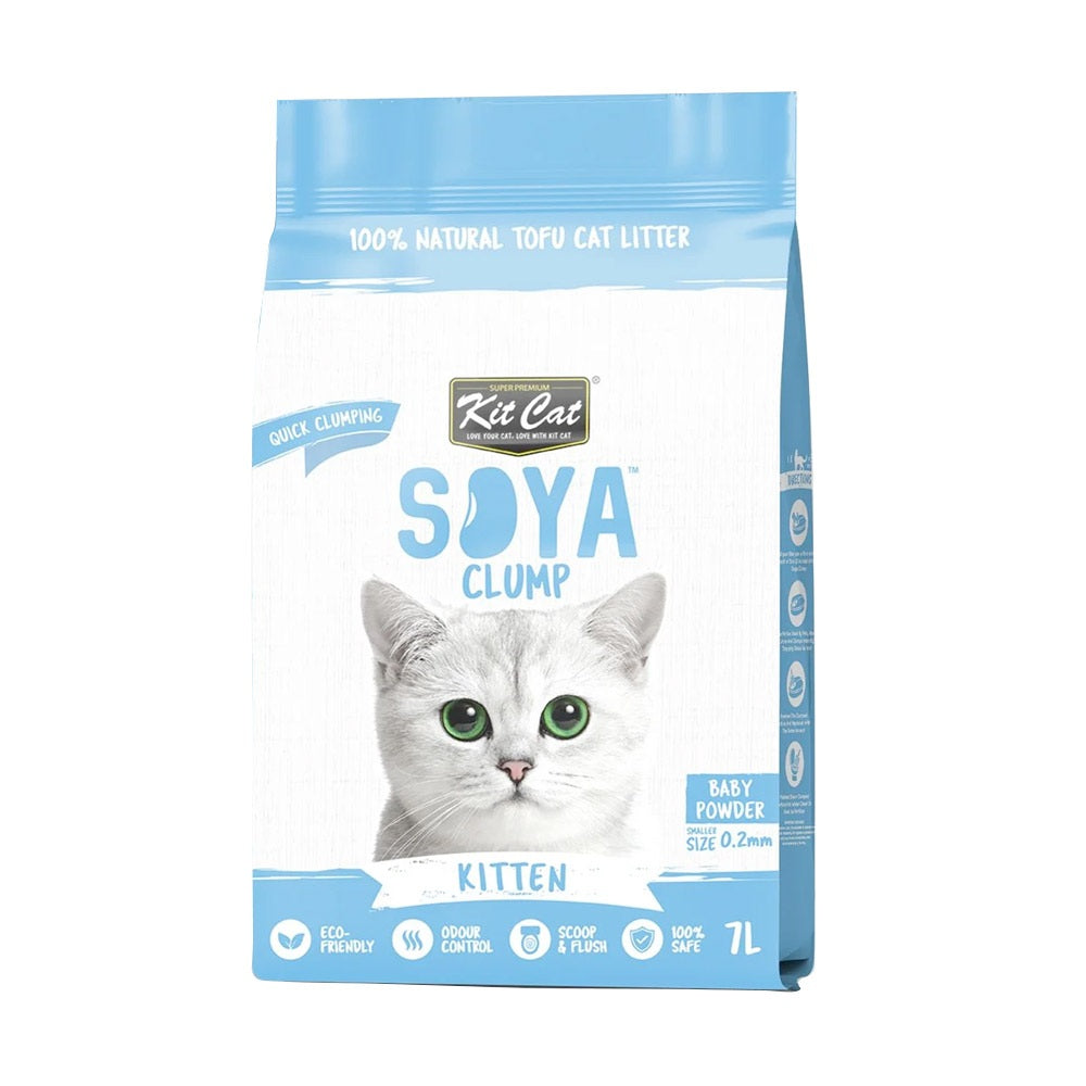 KIT CAT Soybean Litter Soya Clump Kitten Baby Powder 7L