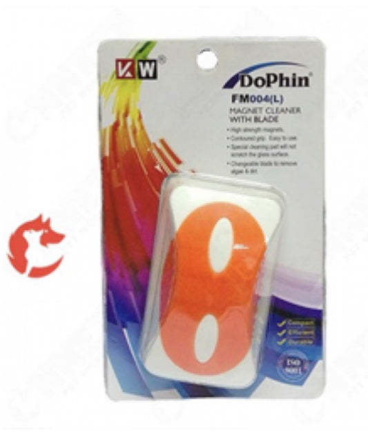 KW Zone Dophin Floating Magnetic Cleaner (With Blade) FM004-L - 10.5cm L X 5cm W