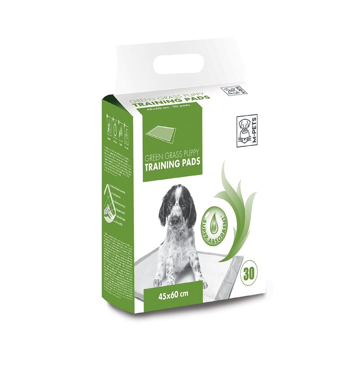 M-PETS Green Grass Training Pads 45x60cm 30 Pack