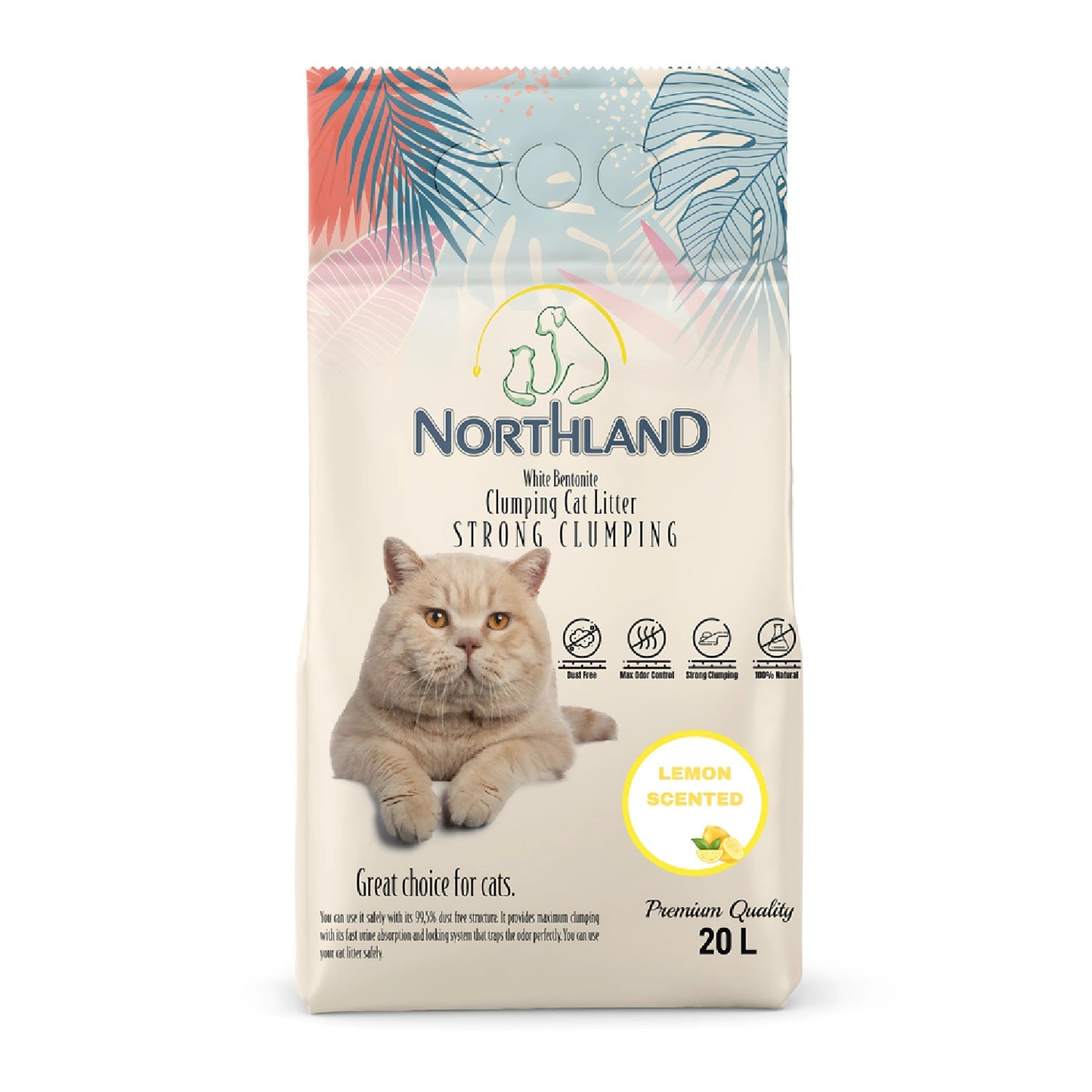 NORTHLAND Bentonite Clumping Cat Litter - Lemon (20L)