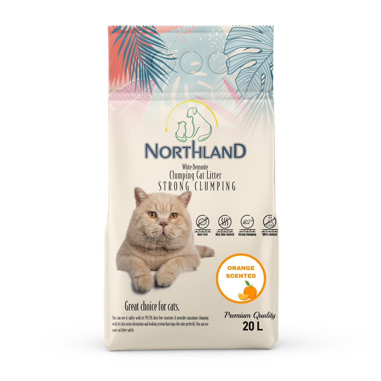 NORTHLAND Bentonite Clumping Cat Litter - Orange (20L)