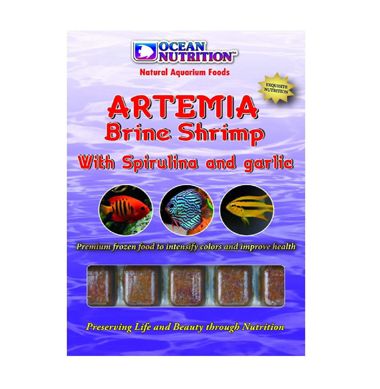 OCEAN NUTRITION Artemia Brine Shrimp with Spirulina and Garlic 100g