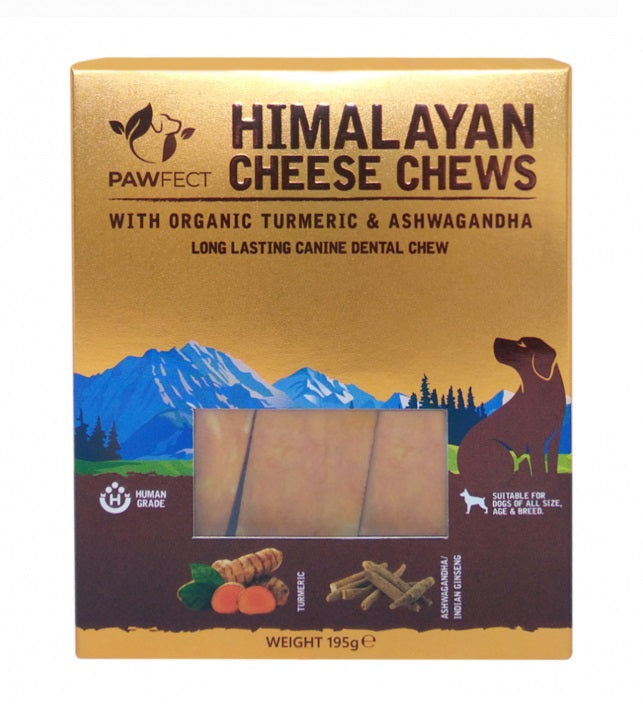 PAWFECT Himalayan Cheese Chew Bar With Turmeric And Ashwagandha 195g (3x 65g)