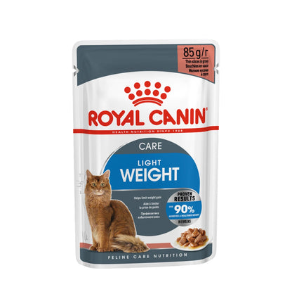 ROYAL CANIN Feline Care Nutrition Light Weight Care Gravy (Wet Food - Pouches) 12 x 85 g