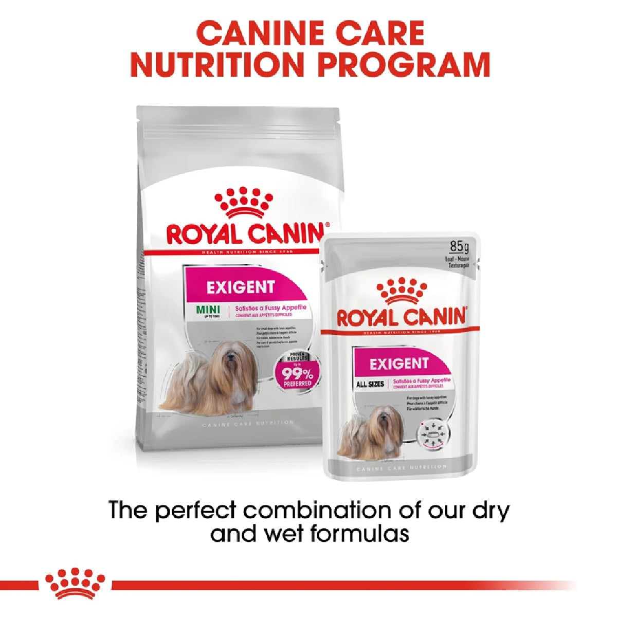 ROYAL CANIN Canine Care Nutrition Exigent (Wet Food- Pouches) 12 x 85 g