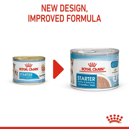 ROYAL CANIN Canine Health Nutrition Starter Mousse (Wet Food - Cans) 12 x 195 g