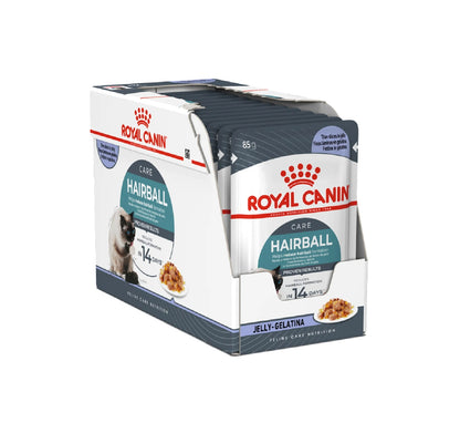 ROYAL CANIN Feline Care Nutrition Hairball Care Jelly (Wet Food - Pouches) 12 x 85 g