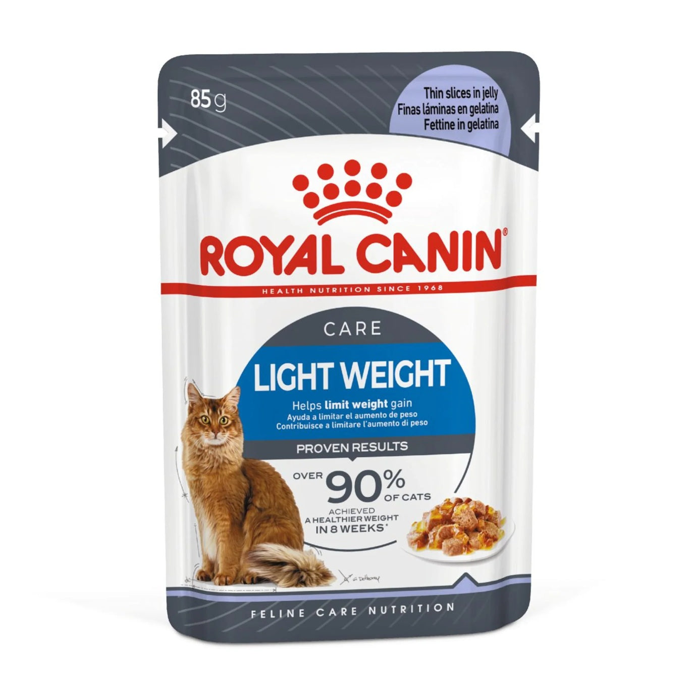 ROYAL CANIN Feline Care Nutrition Light Weight Jelly (Wet Food - Pouches) 12 x 85 g