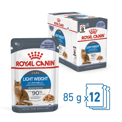 ROYAL CANIN Feline Care Nutrition Light Weight Jelly (Wet Food - Pouches) 12 x 85 g