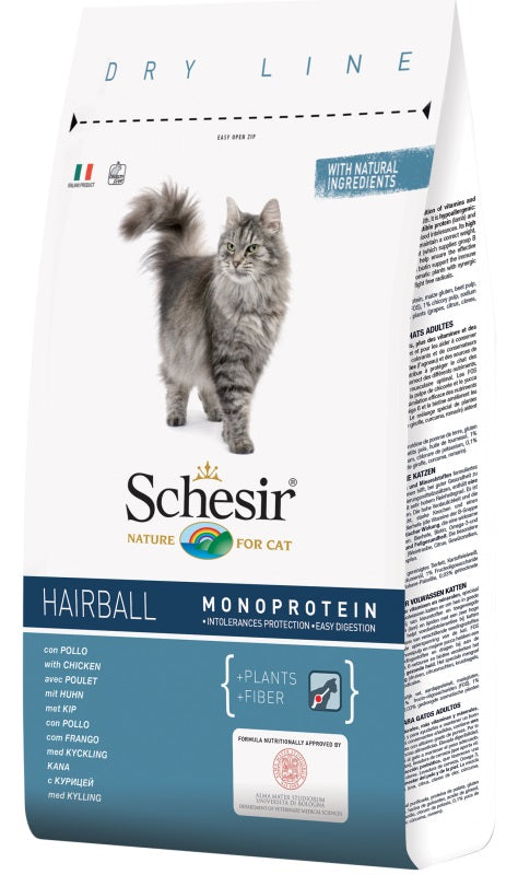 SCHESIR Cat Dry Food - Hairball with Chicken - 400 grams