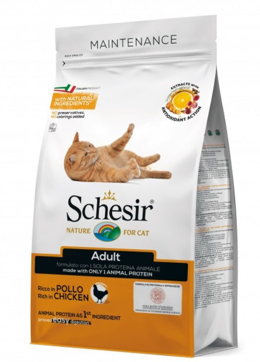 SCHESIR Cat Dry Food - Maintenance with Chicken - Adult - 1.5kg