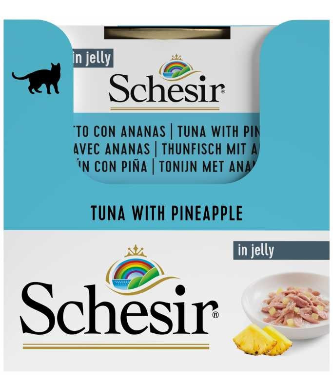 SCHESIR Cat Wet Food (Tuna with Pineapple) in Jelly - 75grams