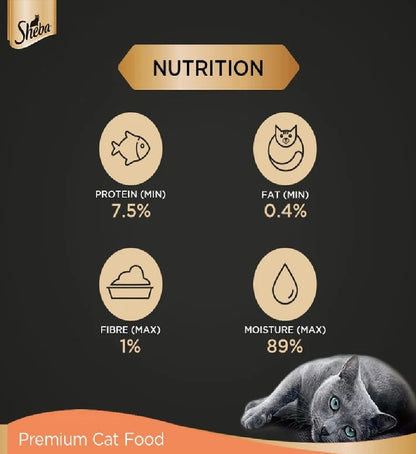 SHEBA Fine Wet Cat Food Pouch Chicken & Tuna in Gravy 70G x 12pcs