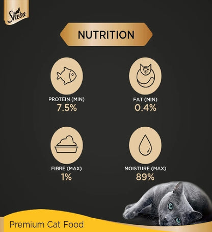 SHEBA Fine Wet Cat Food Pouch Tuna with Pumpkin & Carrot in Gravy 70G x 12pcs