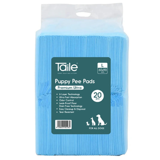 TAILE Puppy Pee Pads Premium Ultra Blue, 20/pk, 60 x 90 cm