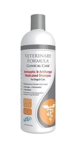 VETERINARY FORMULA Antiseptic & Antifungal Medicated Shampoo For Dogs & Cats (473 mL)