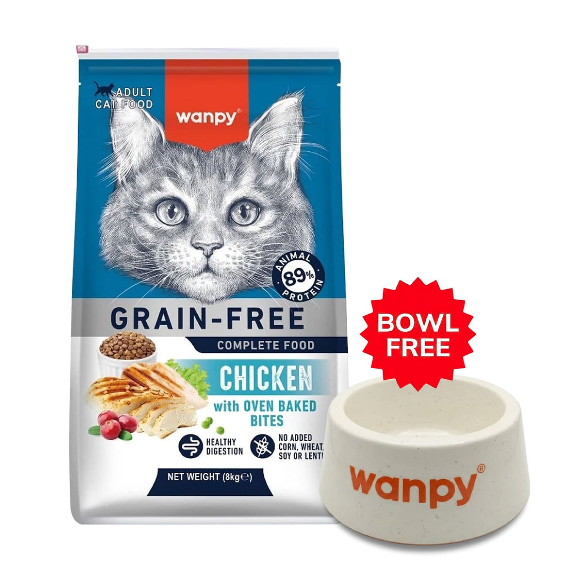 WANPY Grain Free Complete Food for Adult Cat – Chicken Recipe