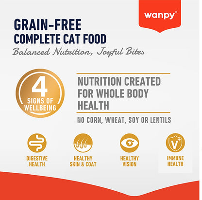 WANPY Grain Free Complete Food for Adult Cat – Salmon Recipe