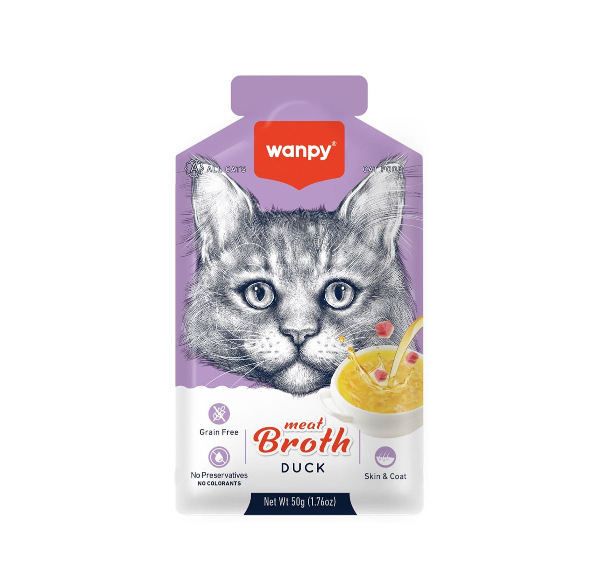 WANPY Meat Broth Duck for Cats (50gm)