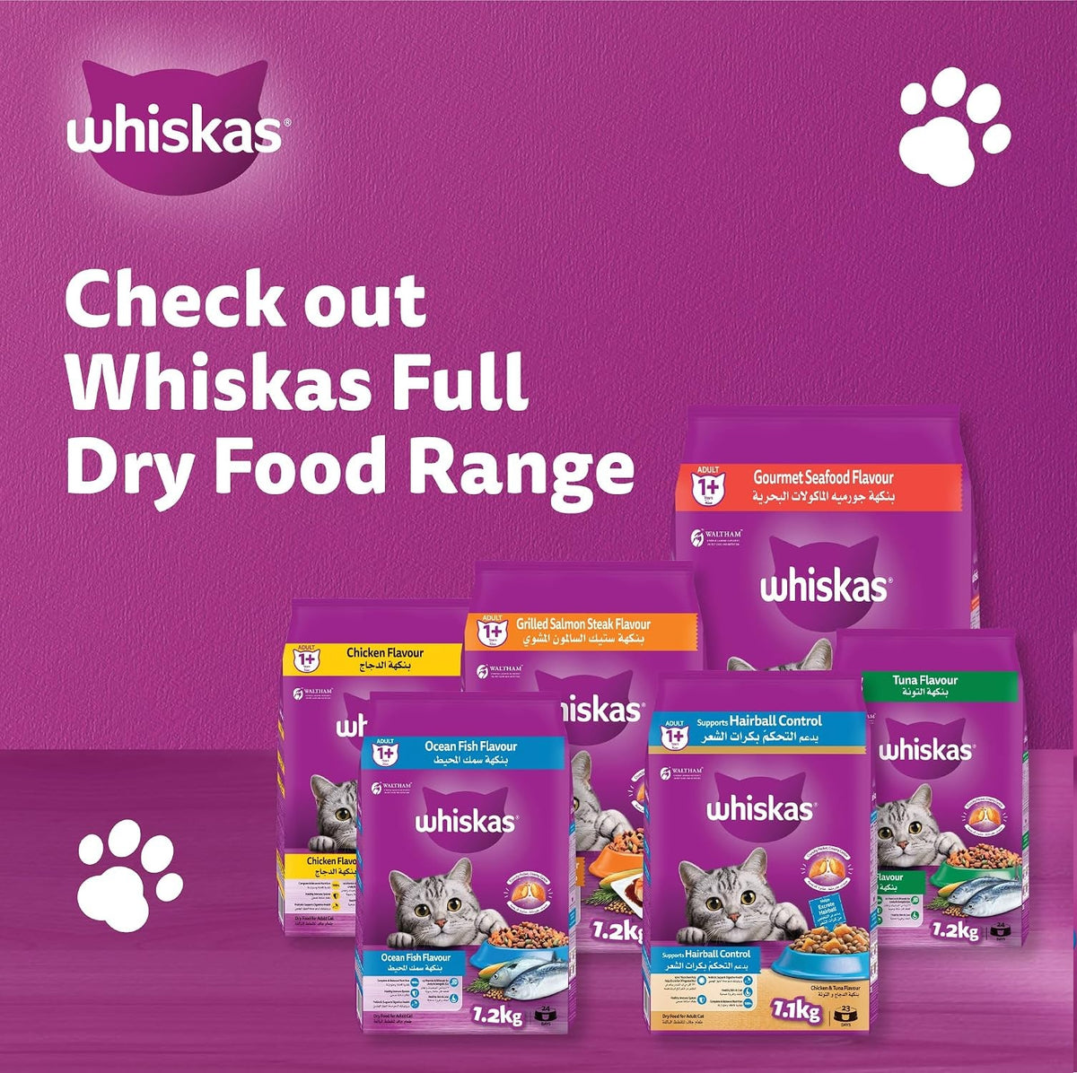 WHISKAS Adult Ocean Fish Dry Cat Food